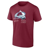 Men's Fanatics Nathan MacKinnon Burgundy Colorado Avalanche Name and Number T-Shirt