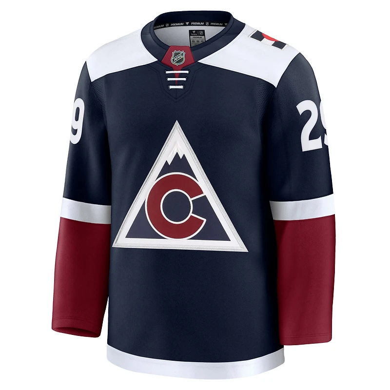 Maillot Fanatics Nathan MacKinnon bleu marine pour homme, modèle alternatif premium, Colorado Avalanche