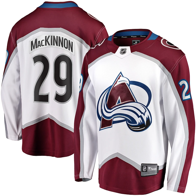 Maillot Breakaway blanc Nathan MacKinnon Colorado Avalanche pour homme (Fanatics)