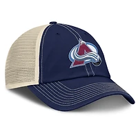 Men's Fanatics Navy/Natural Colorado Avalanche Rival Trucker Adjustable Hat