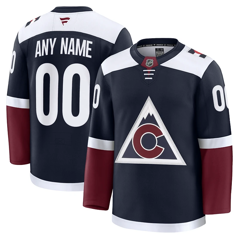 Men's Fanatics Navy Colorado Avalanche Alternate Premium Custom Jersey