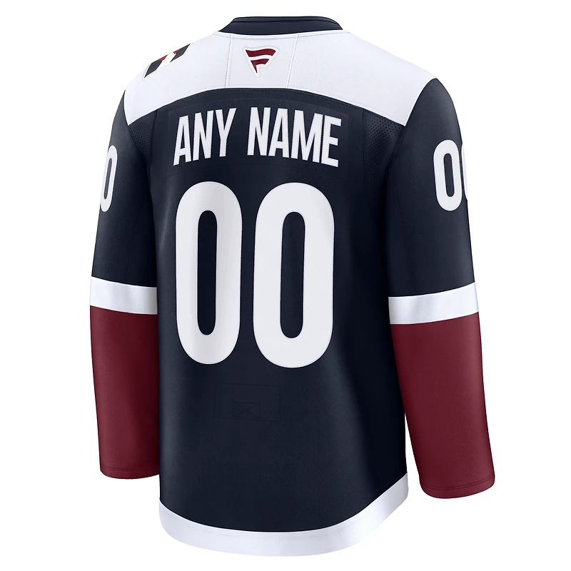 Men's Fanatics Navy Colorado Avalanche Alternate Premium Custom Jersey
