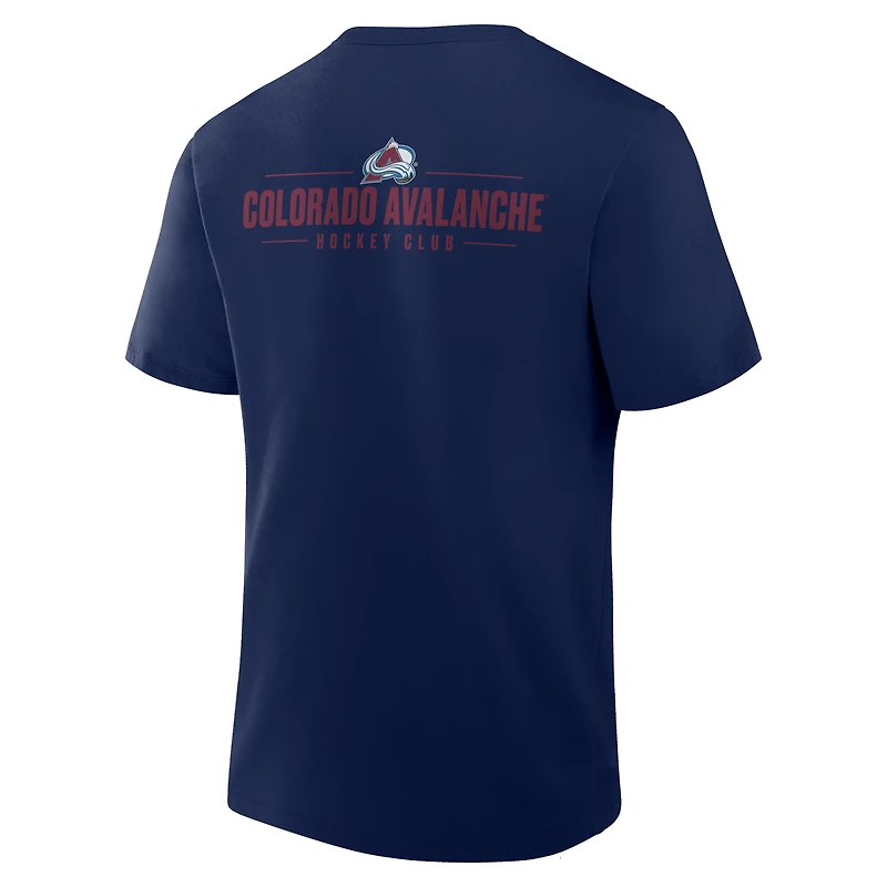 T-shirt Fanatics bleu marine Colorado Avalanche Crash The Net Legacy pour homme