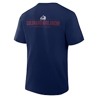 T-shirt Fanatics bleu marine Colorado Avalanche Crash The Net Legacy pour homme