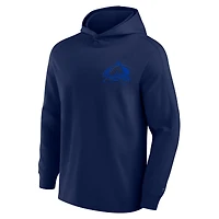 Men's Fanatics Navy Colorado Avalanche Elements Lightweight Tri-Blend Fleece Hoodie