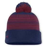 Bonnet tricoté à revers et pompon Fundamental Spirit des Fanatics pour homme, bleu marine, Colorado Avalanche