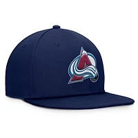 Casquette snapback Fanatics bleu marine pour homme avec logo principal des Colorado Avalanche