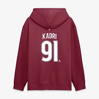 Men's Fanatics Nazem Kadri Burgundy Colorado Avalanche Authentic Stack Name & Number Hoodie