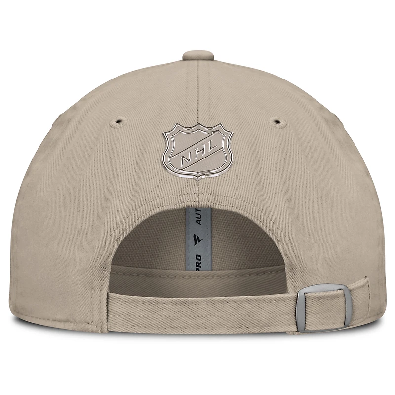 Casquette ajustable Fanatics Tan Colorado Avalanche Authentic Pro Road pour homme