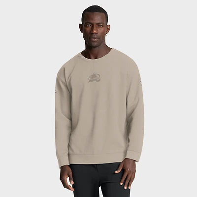 Men's Fanatics Tan Colorado Avalanche Authentic Pro Road Tri-Blend Sweatshirt