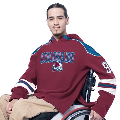 Men's G-III Sports by Carl Banks Burgundy Colorado Avalanche Adaptive Wear Lord Stanley Hooded Long Sleeve Sweatshirt