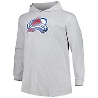 Sweat à capuche gris chiné Colorado Avalanche Big & Tall pour hommes