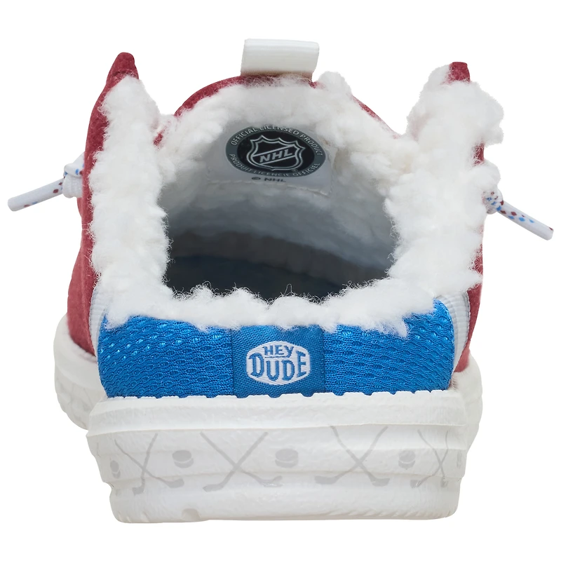 Chaussures décontractées à enfiler Hey Dude Red Colorado Avalanche Wally pour hommes