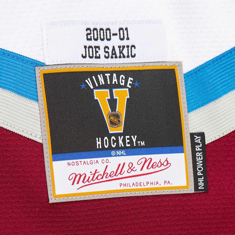 Men's Joe Sakic White Colorado Avalanche 2000-01 Power Play Jersey