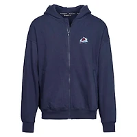 Men's Levelwear Navy Colorado Avalanche Uphill Insignia Full-Zip Hoodie