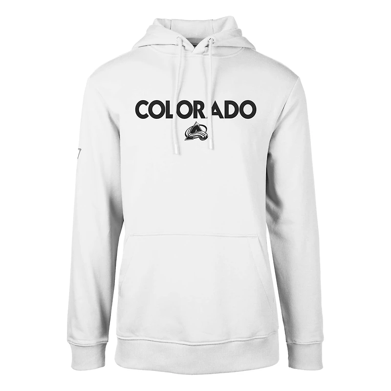 Men's Levelwear White Colorado Avalanche Podium City Capsule Pullover Hoodie