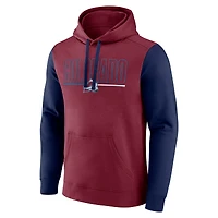 Men's Logo Athletic Burgundy Colorado Avalanche Deliver Fleece Pullover Hoodie