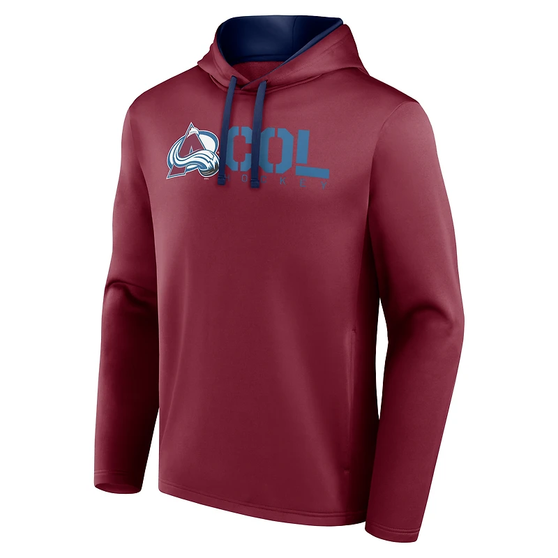 Men's Logo Athletic Burgundy Colorado Avalanche Head Start Pullover Hoodie