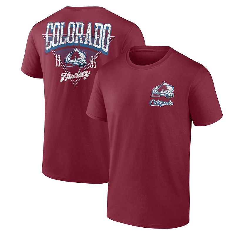 Men's Logo Athletic Burgundy Colorado Avalanche Never Over T-Shirt