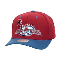 Casquette réglable noire Colorado Avalanche All In 2.0 Pro Crown pour hommes Mitchell & Ness
