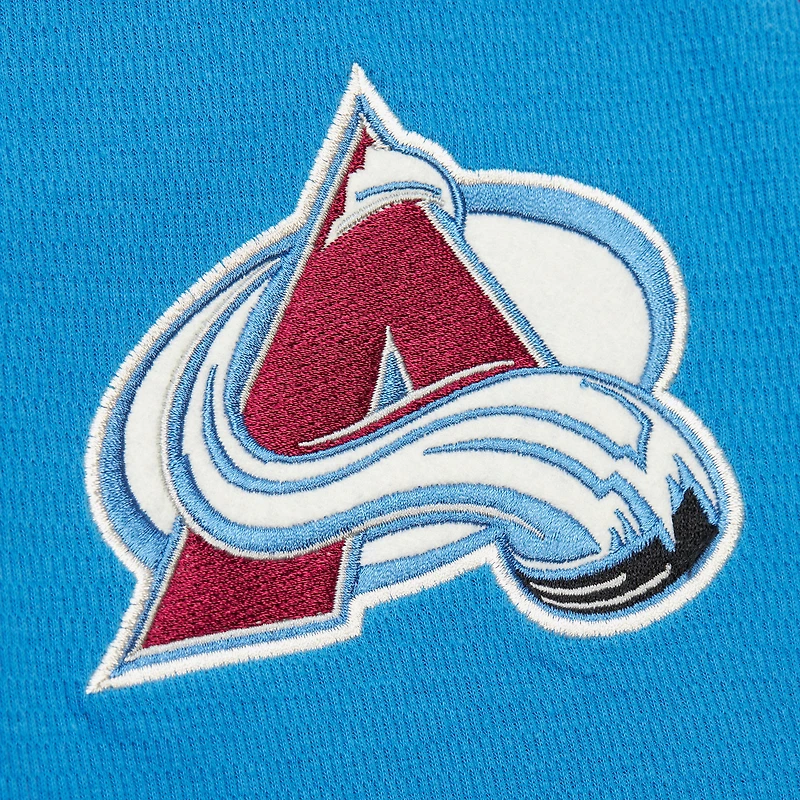 Men's Mitchell & Ness  Blue Colorado Avalanche Thermal Henley Long Sleeve T-Shirt