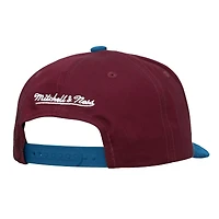 Men's Mitchell & Ness Burgundy/Blue Colorado Avalanche May Flowers Pro Crown Adjustable Hat