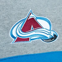 Men's Mitchell & Ness Burgundy/Gray Colorado Avalanche Head Coach Pullover Hoodie