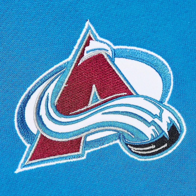 Men's Mitchell & Ness Burgundy/Light Blue Colorado Avalanche Head Coach Pullover Hoodie