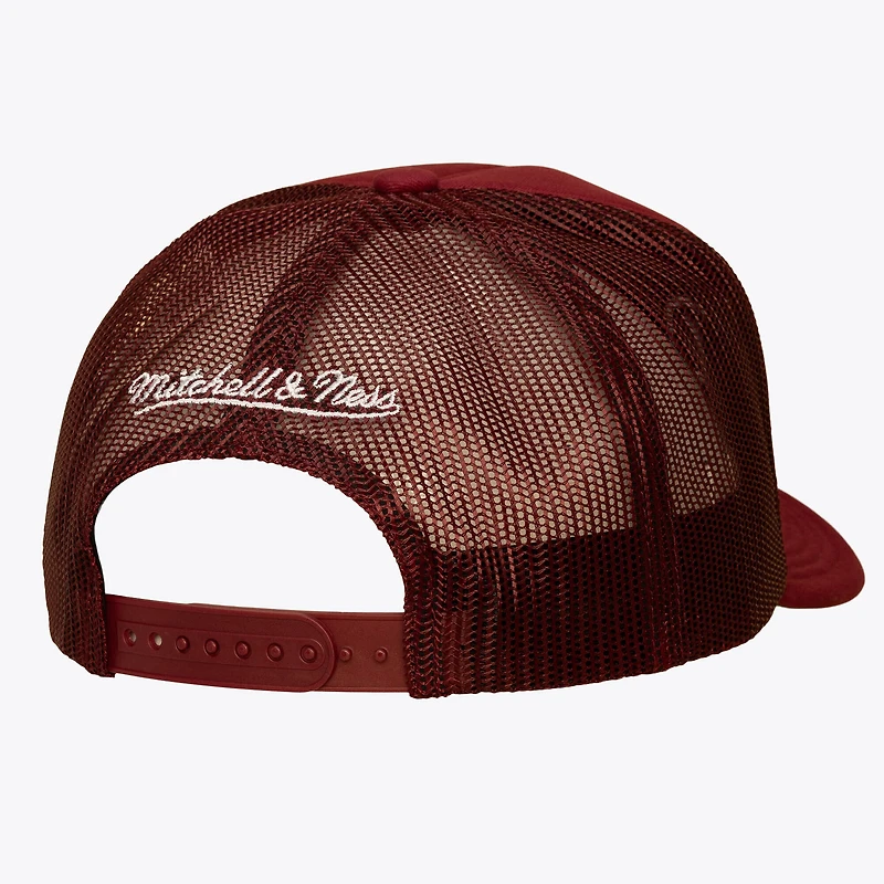 Men's Mitchell & Ness Burgundy Colorado Avalanche Head Coach Trucker Adjustable Hat
