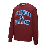 Men's Mitchell & Ness Burgundy Colorado Avalanche Playoff Win Fleece Pullover Sweatshirt