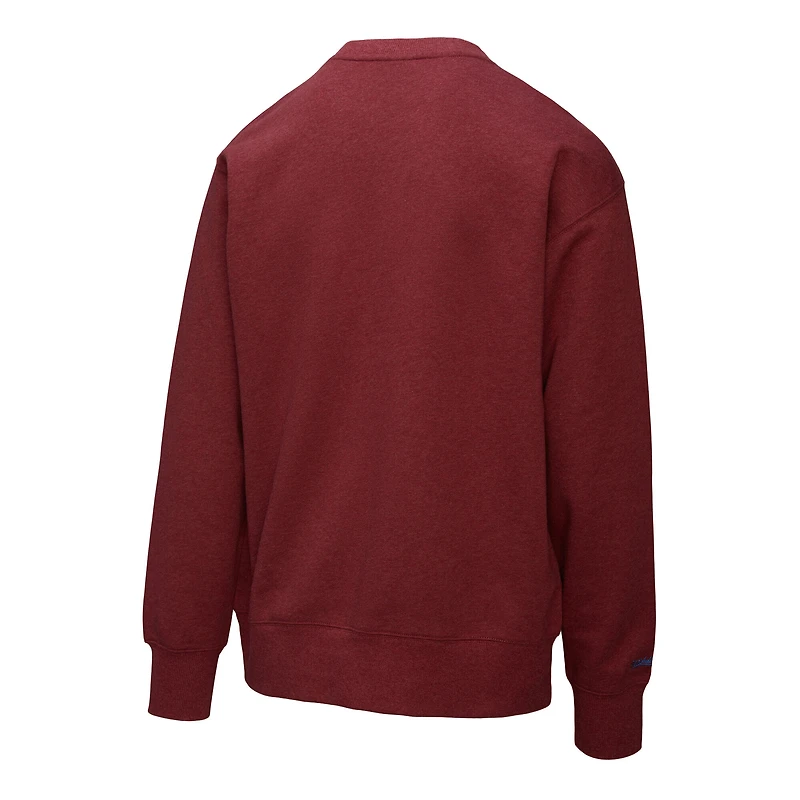 Men's Mitchell & Ness Burgundy Colorado Avalanche Playoff Win Fleece Pullover Sweatshirt