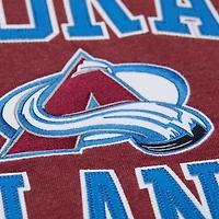 Men's Mitchell & Ness Burgundy Colorado Avalanche Playoff Win Fleece Pullover Sweatshirt