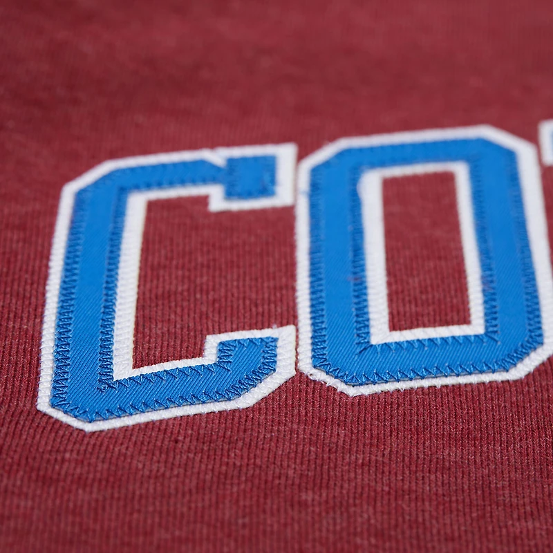 Men's Mitchell & Ness Burgundy Colorado Avalanche Playoff Win Fleece Pullover Sweatshirt