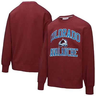 Men's Mitchell & Ness Burgundy Colorado Avalanche Playoff Win Fleece Pullover Sweatshirt