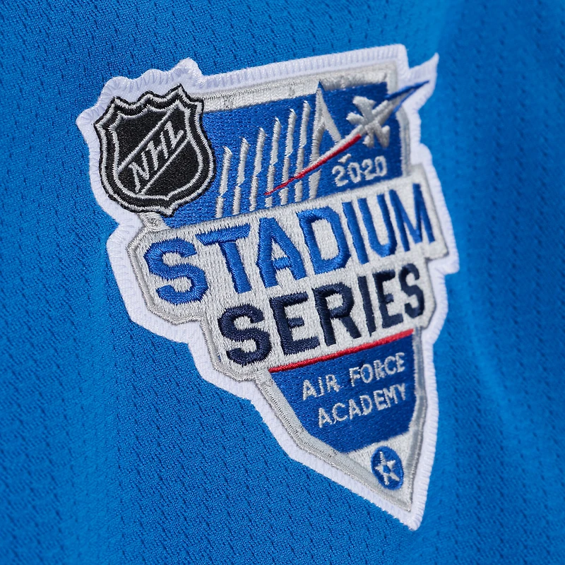 Maillot de jeu puissance Mitchell & Ness Nathan MacKinnon bleu Colorado Avalanche 2020 pour homme