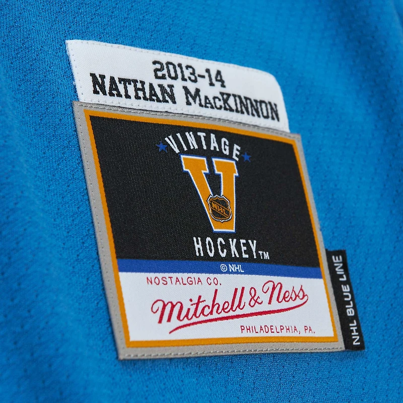 Maillot Homme Mitchell & Ness Nathan MacKinnon Blue Colorado Avalanche Big Tall 2013 Line Player