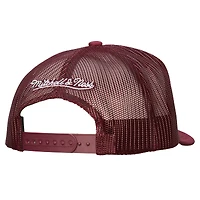Men's Mitchell & Ness White/Burgundy Colorado Avalanche Gridlock Trucker Adjustable Hat