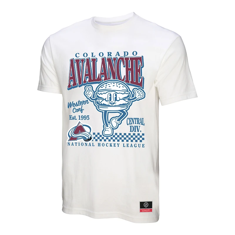 Men's Mitchell & Ness White Colorado Avalanche Local Food T-Shirt