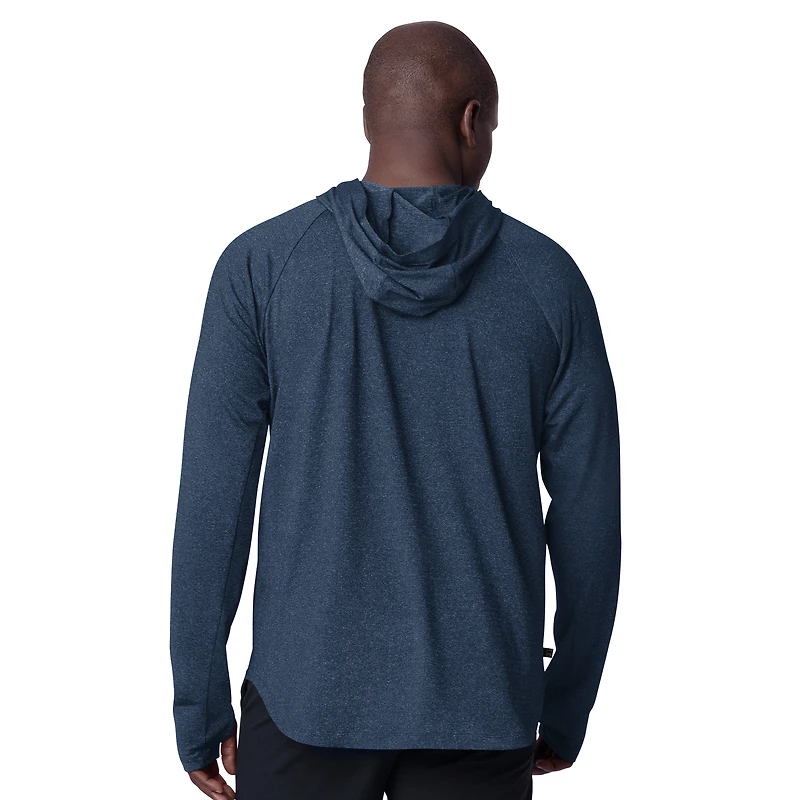 Men's MSX by Michael Strahan Navy Colorado Avalanche Fast Track Raglan Long Sleeve Hoodie T-Shirt