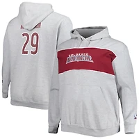 Sweat à capuche Nathan MacKinnon Heather Grey Colorado Avalanche pour homme Big & Tall Player
