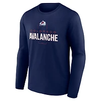 T-shirt à manches longues bleu marine pour homme