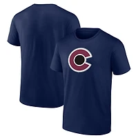 Men's  Navy Colorado Avalanche Shoulder Patch Logo T-Shirt