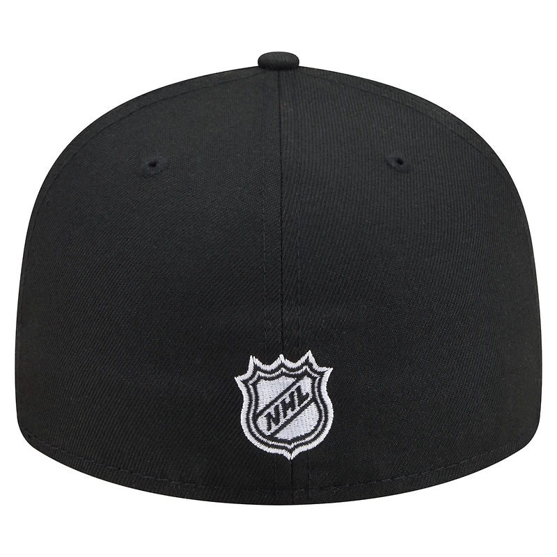 Men's New Era Black Colorado Avalanche Freedom Pre-Curved 59FIFTY Fitted Hat