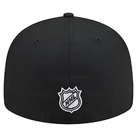 Men's New Era  Black Colorado Avalanche Freedom Pre-Curved 59FIFTY Fitted Hat