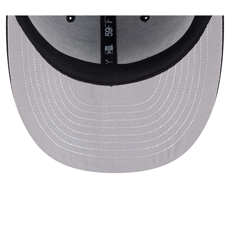 Men's New Era Black Colorado Avalanche Freedom Pre-Curved 59FIFTY Fitted Hat