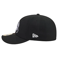 Men's New Era  Black Colorado Avalanche Freedom Pre-Curved 59FIFTY Fitted Hat