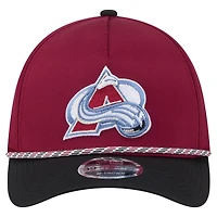 Men's New Era  Burgundy/Black Colorado Avalanche 39THIRTY Two-Tone Featherweight M-Crown Flex Hat