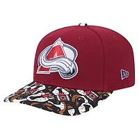 Men's New Era Burgundy Colorado Avalanche Mascot Visor 9SEVENTY Adjustable Hat