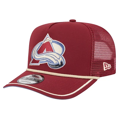 Casquette snapback 9FIFTY Vintage Team Rope A-Frame de New Era pour homme, bordeaux, Colorado Avalanche