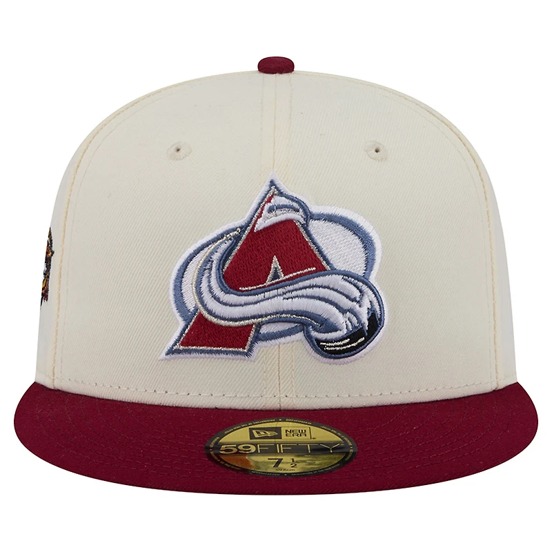 Men's New Era Cream Colorado Avalanche 250th Anniversary of the United States Two-Tone 59FIFTY Fitted Hat